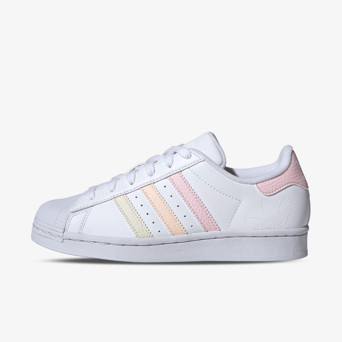 Adidas superstar with pink stripes clearance