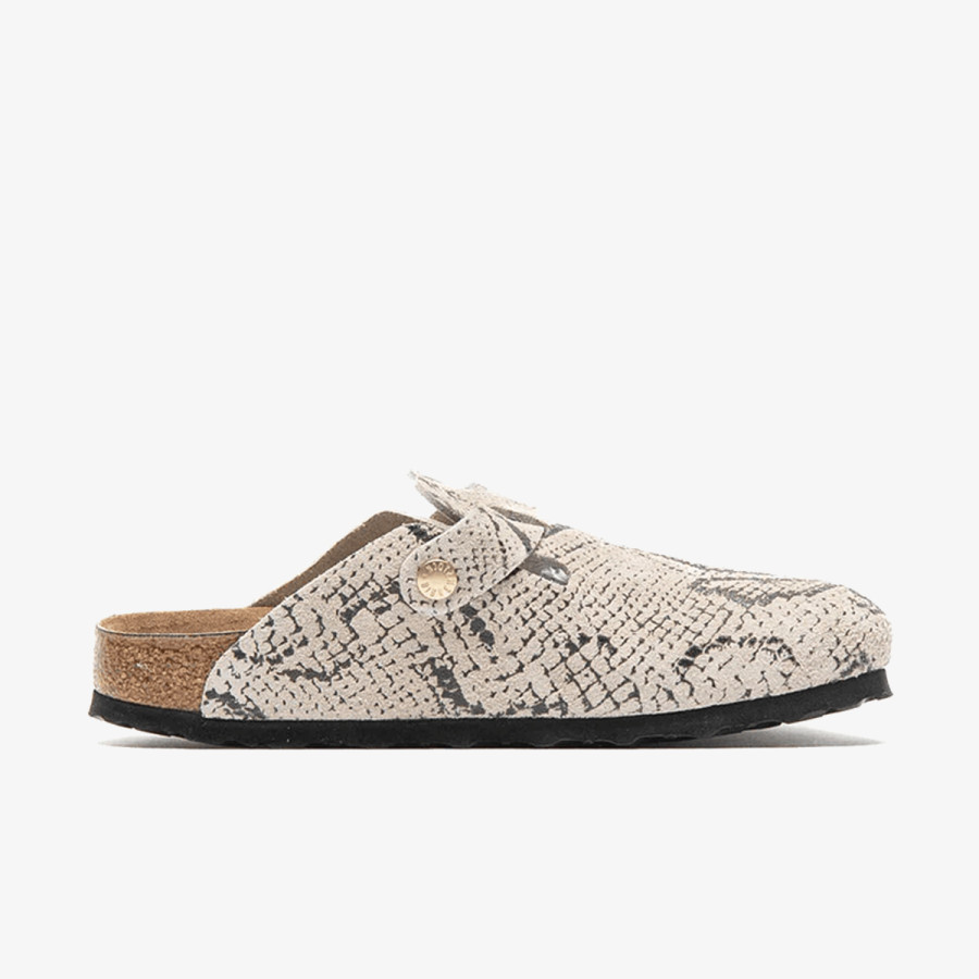 Birkenstock Boston Print LEVE Snake Oyster 
