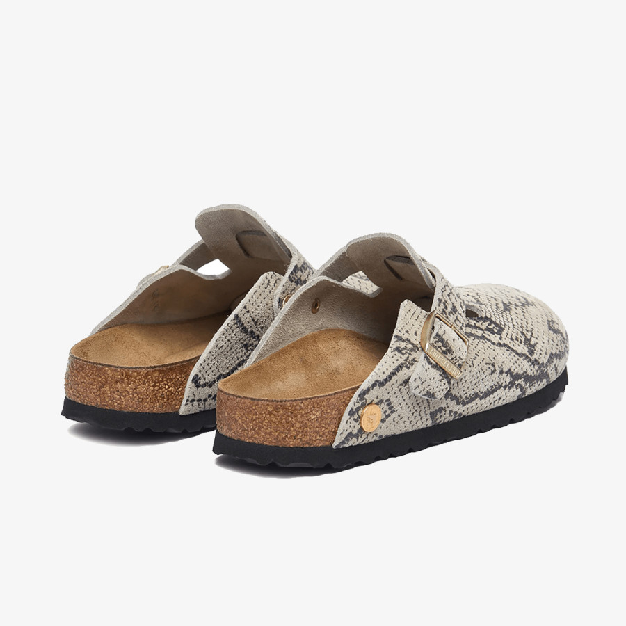 Birkenstock Boston Print LEVE Snake Oyster 