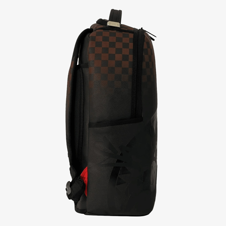 SPRAYGROUND BROWN CHECK GHOST DRIP BACKPACK 