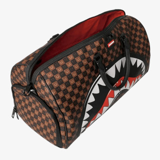 SPRAYGROUND SHARKS IN PARIS WTF BUBBLE BROWN CHECK D 