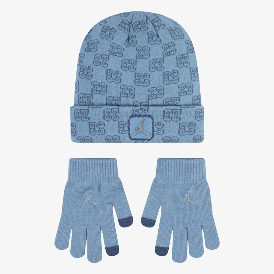 JAN MONOGRAM BEANIE SET 
