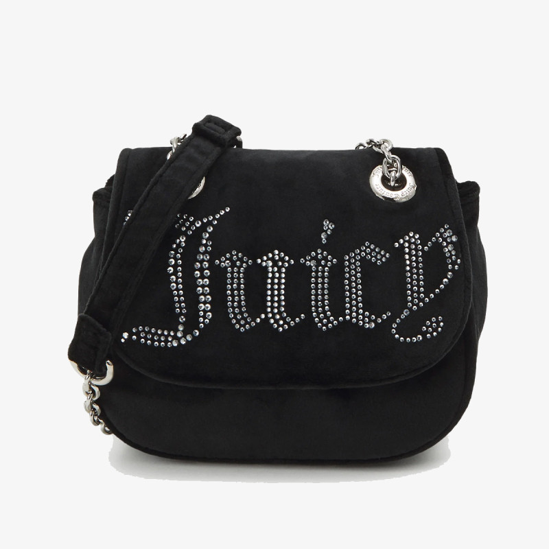 Juicy Couture Kimberly Crossbody w/ Fla Polyester Blac 