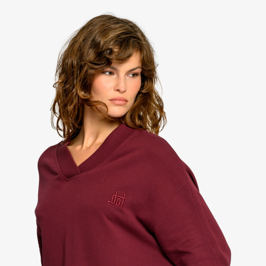 DOT DOT LADIES V NECK SWEATSHIRT 