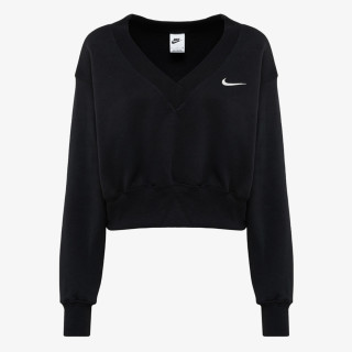 Nike W NSW PHNX FLC CROP VNECK 