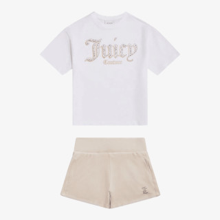 Juicy Couture Oversize Tee & Velour Short Set 