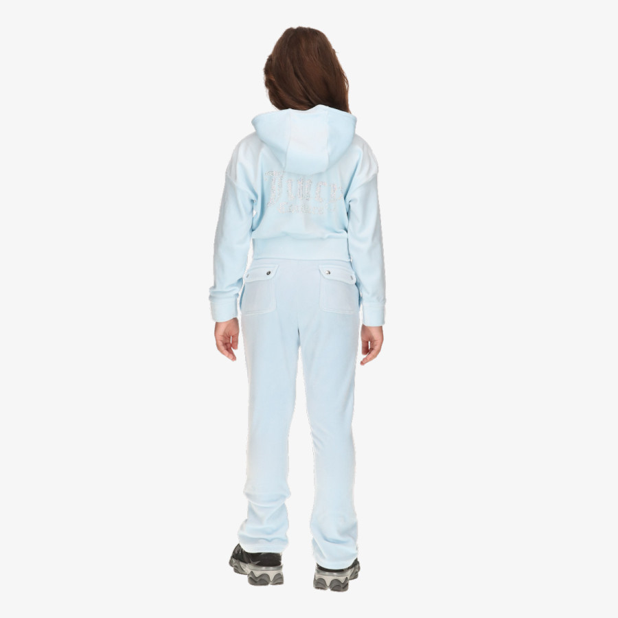 Juicy Couture Cropped Velour Diamante Zip Thru & Bootc 