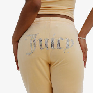 JUICY COUTURE VELOUR TRACK PANT WITH DIAMANTE BRANDIN 