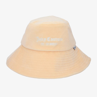 JUICY COUTURE VELOUR LONG BRIM BUCKET HAT 