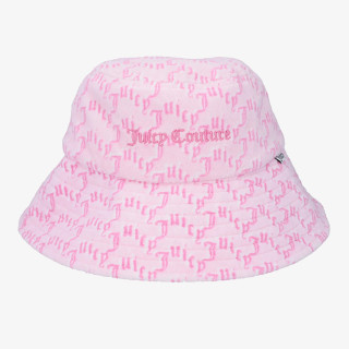 JUICY COUTURE TOWELLING LONG BRIM BUCKET HAT 