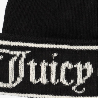 JUICY COUTURE INGRID FLAT KNIT BEANIE 