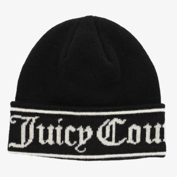 JUICY COUTURE INGRID FLAT KNIT BEANIE 