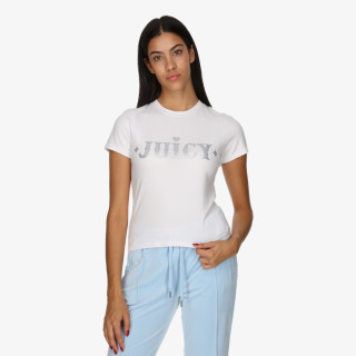 Juicy Couture FITTED T-SHIRT WITH RODEO JUICY DIAMANTE 