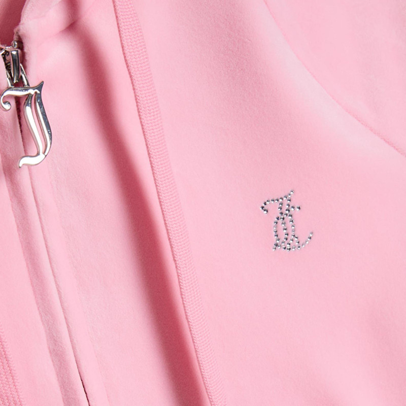 Juicy Couture CLASSIC VELOUR HOODIE WITH JUICY  LOGO 