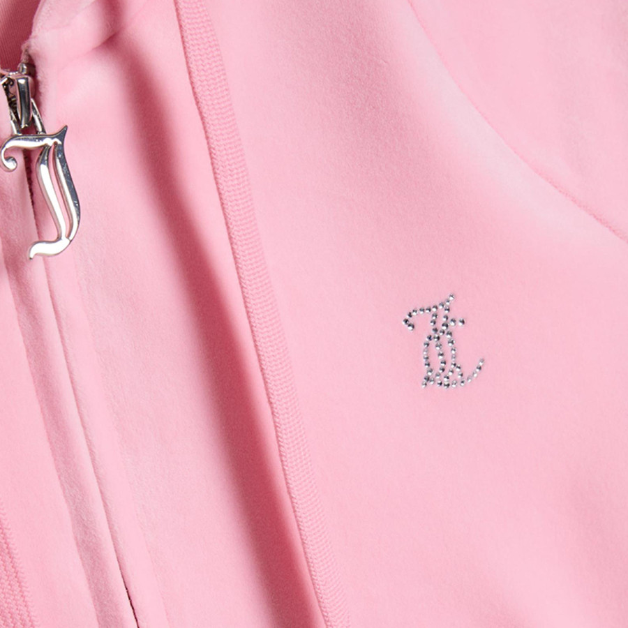 Juicy Couture CLASSIC VELOUR HOODIE WITH JUICY  LOGO 