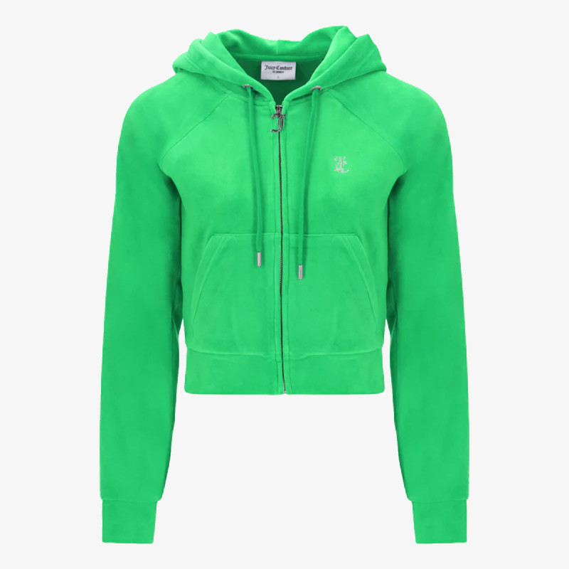 Juicy Couture CLASSIC VELOUR HOODIE WITH JUICY  LOGO 