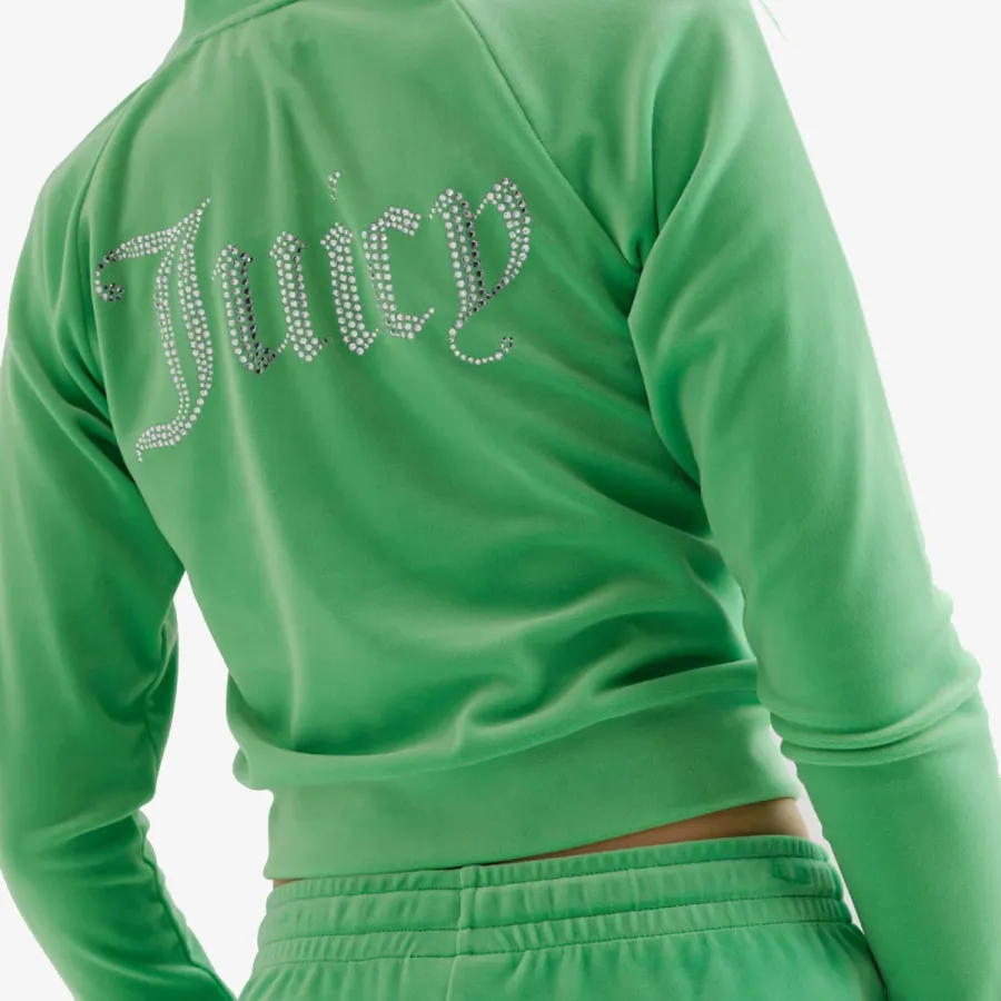 JUICY COUTURE CLASSIC VELOUR HOODIE WITH JUICY  LOGO 