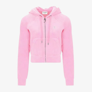 JUICY COUTURE CLASSIC VELOUR HOODIE WITH JUICY  LOGO 