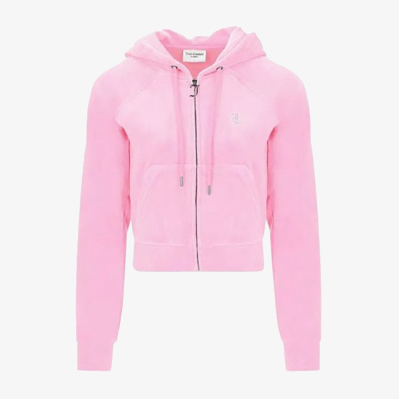 Juicy Couture CLASSIC VELOUR HOODIE WITH JUICY  LOGO 