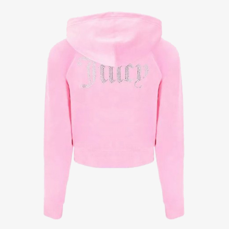 Juicy Couture CLASSIC VELOUR HOODIE WITH JUICY  LOGO 