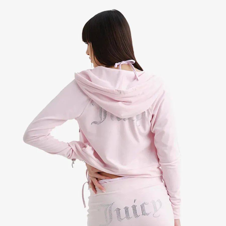 JUICY COUTURE CLASSIC VELOUR HOODIE WITH JUICY  LOGO 