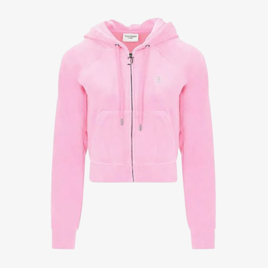 Juicy Couture CLASSIC VELOUR HOODIE WITH JUICY  LOGO 