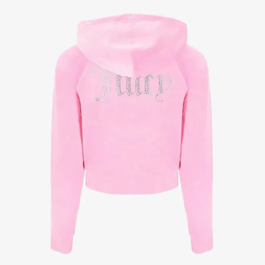 JUICY COUTURE CLASSIC VELOUR HOODIE WITH JUICY  LOGO 