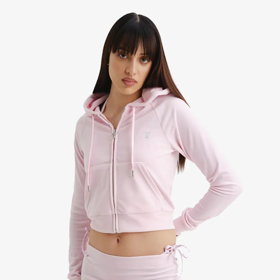 JUICY COUTURE CLASSIC VELOUR HOODIE WITH JUICY  LOGO 
