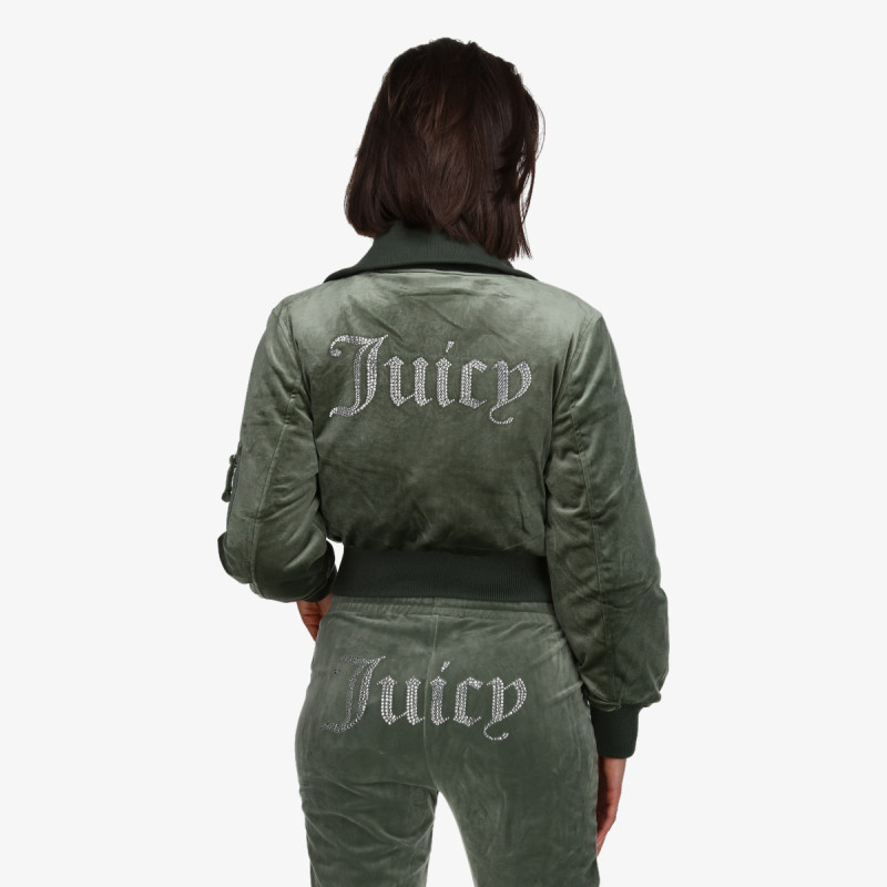 Juicy Couture RYDELL DIAMANTE BOMBER COAT 