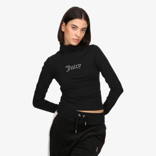 JUICY COUTURE VIRGO DIAMANTE ROLL NECK TOP 