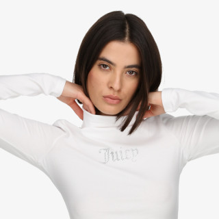 JUICY COUTURE VIRGO DIAMANTE ROLL NECK TOP 