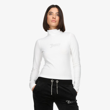 JUICY COUTURE VIRGO DIAMANTE ROLL NECK TOP 