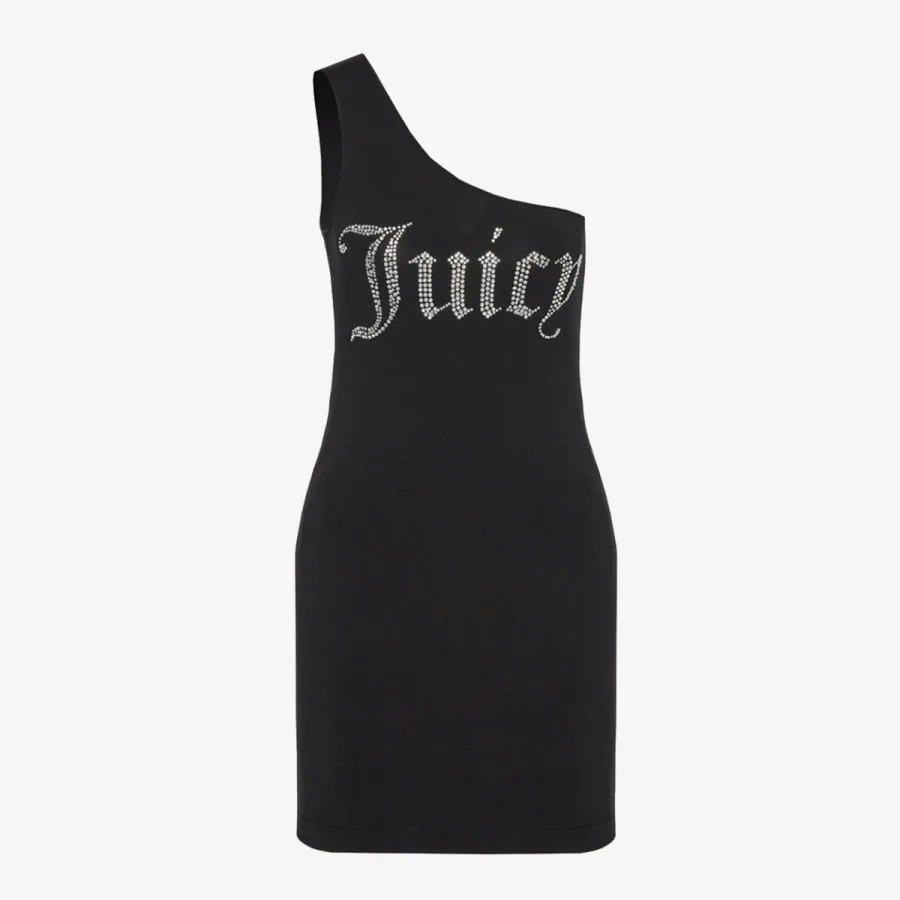 JUICY COUTURE ASYMMETRIC FITTED DRESS WITH DIAMANTE 