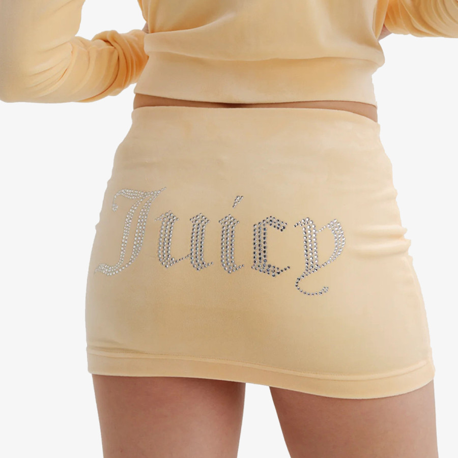 JUICY COUTURE VELOUR TUBE SKIRT W/ DIAMANTE 