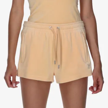 JUICY COUTURE VELOUR TRACK SHORTS WITH DIAMANTE BRANDI 