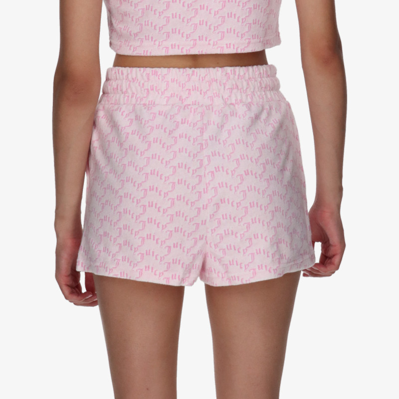 Juicy Couture TOWELLING SHORT WITH MONOGRAM 