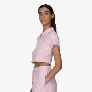 Juicy Couture TOWELLING SHIRT WITH MONOGRAM PRINT 