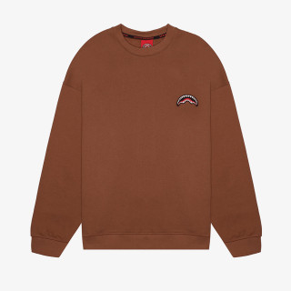 SPRAYGROUND BLOCK PARTY CREWNECK BROWN 