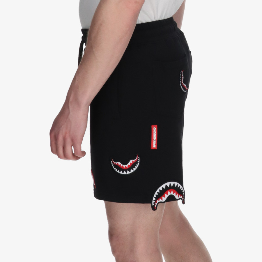 SPRAYGROUND SHARK PATCHES SHORTS BLK 