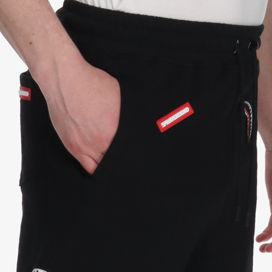 SPRAYGROUND SHARK PATCHES SHORTS BLK 