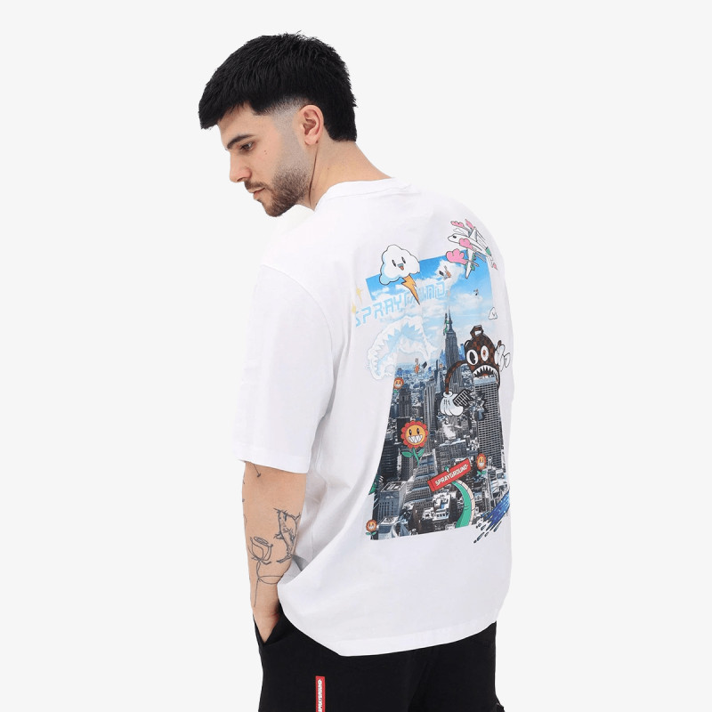 SPRAYGROUND CHARACTER INVASION T-SHIRT WHT 