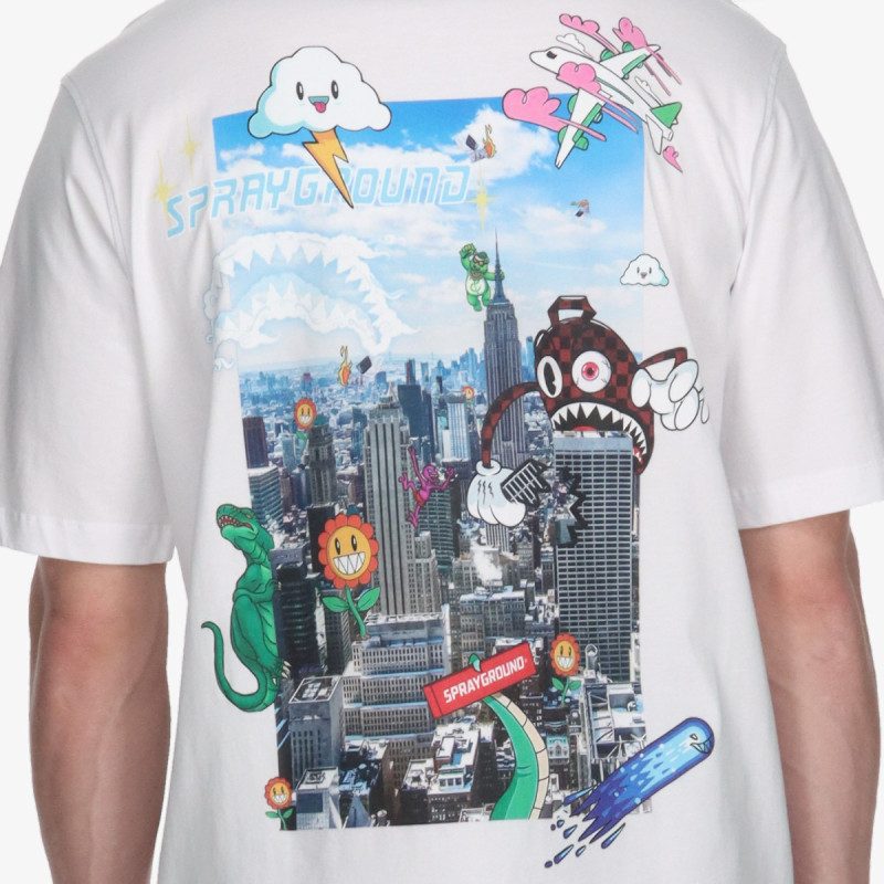 SPRAYGROUND CHARACTER INVASION T-SHIRT WHT 