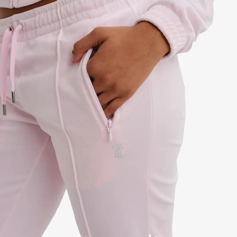 JUICY COUTURE VELOUR TRACK PANT WITH DIAMANTE BRANDIN 